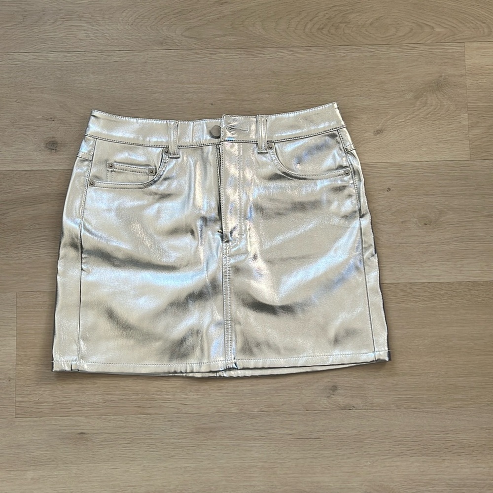French Connection Metallic Miniskirt